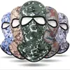 Tactique Moto Cyclisme Casque Doublure Cap Chasse En Plein Air Ski Visage Masque De Protection Camo Magique Écharpe Tête Cagoule Chapeau Équitation Biker Bandana Armée Hottes 2 Trous Chapeau