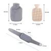 Refacturages 1000 ml Bouteille d'eau chaude avec courroie Couvercle molle Sac à eau chaude à haute densité PVC Gardez au chaud en hiver des fournitures plus chaudes portables