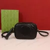 2023 Leather Blondie Shoulder Bag with Tassel 742360 Round Interlocking G Leather Patch Handbag Italy Designer Luxurys Camera Bag Soho Disco Crossbody