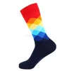 Chaussettes de sport de style britannique colorul diamant grille bas cyclisme en plein air yoga exercice gym bas hiphop skateboard course chaussette de basket-ball