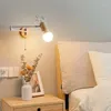 Lampa ścienna nordyckie lampy rockerowe LED Nowoczesne kreatywne długie ramię składające sypialnię sypialnia łóżek do czytania Oświetlenie