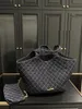 Fashion Tote Large Capacity Diamond Checker Canvas Borsa da donna Logo in metallo Designer Open Luxury Bag ID royalfashion_bag