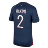 Camisas de futebol MBAPPE 2023 2024 SERGIO RAMOS Maillots HAKIMI France psG Football Shirt 23 24Parisian fans player #30 MARQUINHOS VERRATTI Men kids Kits