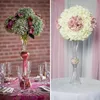 High-foot acrylic vase soft decoration props tall reversible clear crystal trumpet vase 24inch for wedding table imake940