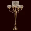 Big Tall Tall Crystal Candelabra Centerpiece Wedding Candle Holder Road Lead Flower Stand Decoration Imake969