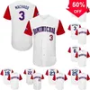 Xflsp GlnMit 2017 République dominicaine World Baseball Classic WBC Jersey 3 Manny Machado 6 Starling Marte 19 Jose Bautista 22 Robinson Cano 23 Nelson Cruz