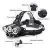 8000 Lumen Hight Power Headlight 5 LEDヘッドランプXML T6 LEDヘッドランプ懐中電灯