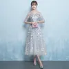 Dress Pink Wedding Party Dress Chinese Fashion Womens Elegant Qipao Sexy Slim Dresses Robe Retro Oriental Cheongsam Vestido Sxxl