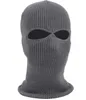2 отверстия теплые вязаные маски тактические теплые шляпы Scraf Зимние теплые лыжная маска крышка для лица
