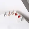 Charm Love Heart Drop Earrings For Women Red Clear Romantic Accession Present Girls Fashion Jewelry R230603