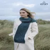 Scarves Irish Traditional Scarf Cold Weather Knit Wrap For Women Premium Soft Merino Wool Made In Ireland | Natural White