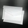 ギフトラップ50pcs 12.5x17.5cm半透明のベラム招待ウィンドウエンベロープDIY多機能紙フォルダー