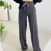 Lu Align Lu Yoga Woman Sports Bells Bottns Pants Bodybuilding特大のフィットネスワイドレッグズボンのエクササイズゆるいフィッティングレディフレアスウェットパンツ