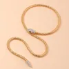 Pendant Necklaces Strands Strings Nz1675 pearl jewelry fashion spirit snake diamond necklace Snake Bracelet