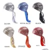 Beanie/Skull Caps Nieuwe Luxe Snake Skin Patroon Durag Mannen Do Rag Headwrap Mode Bandana Hoofddeksels Drop Levering Accessoires Hoeden Sc Dhixe