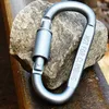 Large outdoor camp D aluminum carabiner snap clips hook Carabiner Ring Keyrings Key Chain Hiking Aluminum Metal Stainless Steel Carabiners