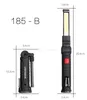 New 180degree rotation foldable USB recharge cob Worklight working lights red+white glare emergency flashlight 5 mode magnet inspection lamp