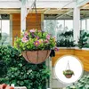 Decorative Flowers Hanging Basket Outdoor Artificial Plants Flower Pendant Lining Chain Flowerpot Indoor