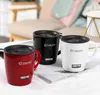 New Creative office coffee mugs with hands lids Double thermos stainless steel water glass cool drinking tea milk cup flask travel beer cup