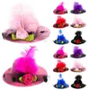 Bandanas 36 Pcs Card Issuer Mini Hat Hair Clip Toddler Tea Party Girl Mesh Plumage Kids Accessories Girls Little Clips