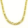 Catene Placcato Oro 18K Collana 6 Mm Larghezza Per Maschile Uomo Donna Gioielli Moda Acciaio Inossidabile Catena Figaro 20''-36251o