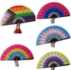 Regenbogen-Faltfächer, LGBT, bunter Handfächer für Damen und Herren, Pride, Party, Dekoration, Musik, Festival, Veranstaltungen, Tanz, Rave, Zubehör C45