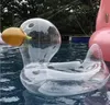 Baby Swimming Ring Cute Transparent Duck Inflatable Baby Bath Floats Swim Circle Tubes Floating Kids Seat Pool Mattress Water Sports Floats Bath Toys