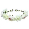 Hoofddeksels Boheemse krans Haarband Bloemkroon Dames Rotan Simulatie Hoofdband Pols Hoofddeksels Accessoires