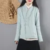 Vêtements ethniques 2023 mode Style chinois femmes Vintage hiver vestes décontracté matelassé Hanfu manteaux lâche dames hauts 31360