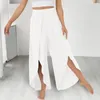 Pantaloni attivi Trendy Women Nona lunghezza Comodi per il tempo libero Flowy Split Gamba larga