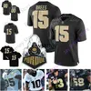 WSK Custom Purdue Football Jersey College Drew Brees Jack Plummer Doerue David Bell George Karlaftis Derrick Barnes Brycen Hopkins