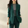 Pantalon deux pièces pour femmes de haute qualité automne hiver dames formelles Blazer femmes costumes d'affaires avec ensembles vêtements de travail uniforme de bureau taille 3XL