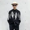 Camicie casual da uomo di buona qualità WACKO MARIA CAMICIA HAWAIIAN Uomo Skeleton Ghost Hand T-shirt a maniche lunghe da donna Fashion Beach Tees