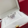 Band Diamond Ring Designer för kvinnor Sterling Silver Engagement Rings Högkvalitativa smycken gåvor