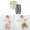 Clothing Sets 2-Piece Baby Suit Summer Clothes Short Sleeve Shirt & Pants Set Toddler Girls Anti-Mosquitos Breathable Homewear /