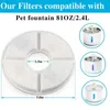 Supplies Replacement Activated Carbon Filter for Cat Water Drinking Fountain Replaced Filters Flower for Pet Dog Round Fountain Dispenser