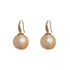 Dangle Earrings Elegant Champagne Pearl For Women Advanced Design Cotton Texture Surface Drop Earring Party Jewelry Girls N561