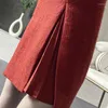 Abiti casual RG High-end Women Red Dress Primavera Autunno Long Slim Fit Business Wear Elegent Office Lady 2023