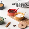 Bouteilles de stockage en céramique japonaise boîte à épices cuisine ménage combinaison ensemble assaisonnement pot sucre sel