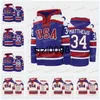 Sweat à capuche Sj98 Miracle On Ice USA Hockey Trevor Zegras Jonathan Quick Mike Modano Matthew Boldy Jack Hughes Blake Wheeler Matt Roy Cole