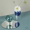 Wazony do dekoracji salonu szklany dekoracje domu do kwiatów nowoczesne nordyckie sferyczne hydroponiczne tabletopy Transparent