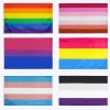 LGBT Pride Flag Direct Factory 90x150cm 3x5ft Hurtowe tęczowe gej biseksualne lesbijskie bezpłciowe transpłciowe baner C49