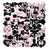 50pcs 3D Pink Bow Naklery do samochodu Baby Hełm ołówek DZIENNIK PLAPHEL Laptop Planner Decor Book Album Kids Toys Guitar Diy Diy