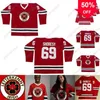 Mag Mit Mens 2021 Nouveau maillot irlandais Letterkenny 69 SHORESY Red TV Series Maillots de hockey sur glace Letterkenny S-XXXL