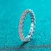 Solitärring LORIELE Echt 925 Silber Luxus Moissanit Full Enternity Diamant Verlobungsring für Frauen 22ct Moissanit Ehering Ring Z0603