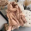 Scarves Luxury Simple Cashmere Winter Warm Women Scarf Shawl Wraps 2023 Design Thick Pashmina Blanket Bufanda With Tassel Poncho Stoles