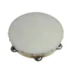 Drum 6 inch Tamboerijn Bell Hand Held Tamboerijn Birch Metal Jingles Kids School Musical Speelgoed KTV Party Percussie Speelgoed QH19