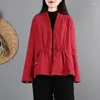 Vêtements ethniques Style chinois traditionnel femmes coton manteaux chauds Hanfu rétro veste Tang costume Oriental matelassé Cheongsam haut 31588