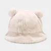 Berets Bucket Hat Fluffy Women Autumn Winter Warm Ears Casual Holiday Outdoor Accessory For Young Lady Teenagers