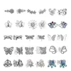 925 Silver Fit Pandora Boucles d'oreilles Fan Boucles d'oreilles Shiny Daisy Series Bow Style Fashion Fine Boucles d'oreilles Bijoux